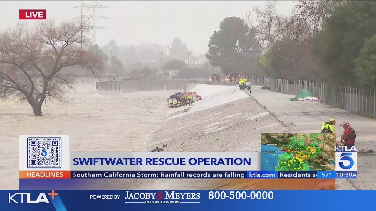 Rescuers respond to Los Angeles River for possible swift water rescue 