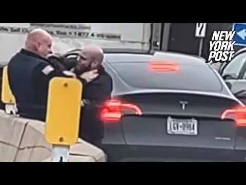 New York drivers fistfight while stuck at traffic light during upstate road rage brawl