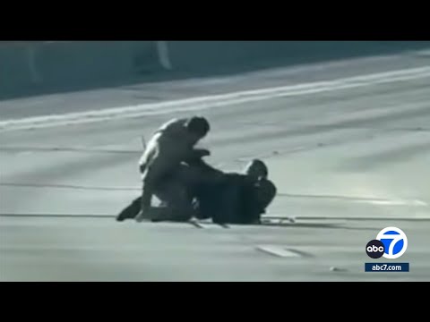 Video shows CHP officer fatally shoot man on 105 Freeway in Lynwood