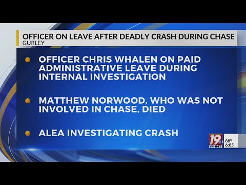 Gurley Officer on Leave After Deadly Crsh Durng Police Chase | July 24, 2023 | News 19 at 6 p.m.