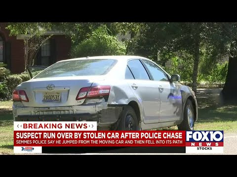 High-speed chase ends with suspect getting run over by own vehicle