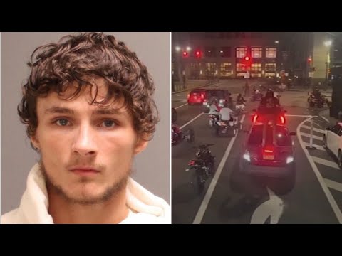 Authorities ID motorcyclist arrested after attack on car with children inside near City Hall