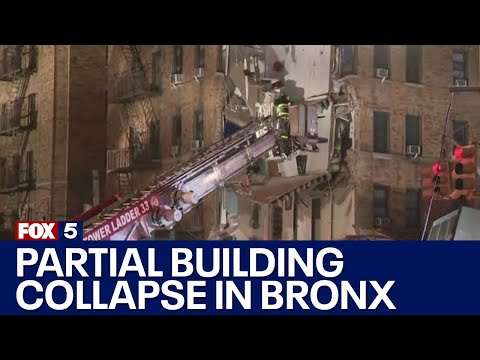 Partial building collapse in the Bronx