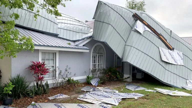 Roof Blown Off House In Tenalla Community