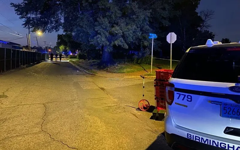 South Precinct officers were dispatched just before 7 p.m. Friday, Aug. 4, 2023, to the 400 block of Goldwire Street on a report of a person shot. Once police arrived, they found multiple shell casings and blood on Fourth Avenue S.W., just off Goldwire. (Carol Robinson)
