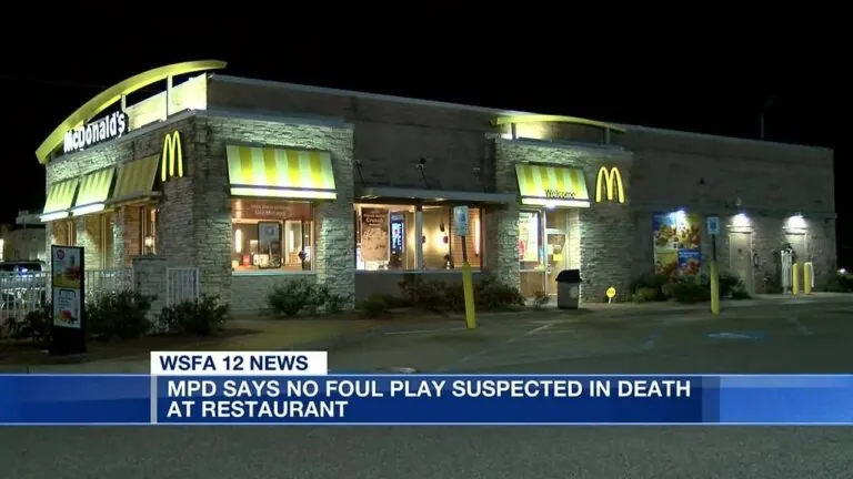 Unexpected Death at McDonald's in Montgomery Deemed Non-Suspicious by Police