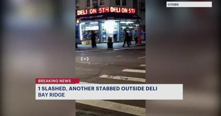 1 man stabbed, another slashed after violent dispute in Bay Ridge