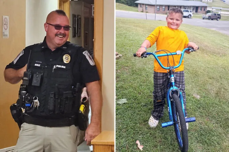 Alabama Police Officer Steps Up When 8-Year-Old Boy’s Rusty Bike Breaks Down: ‘Ultimate Act of Kindness’
