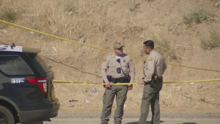 In Palmdale, a man died after jumping off a freeway
