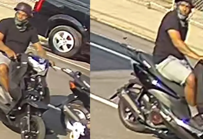 Police are looking for a Scooter Bandit who robbed a woman in New York City at gunpoint