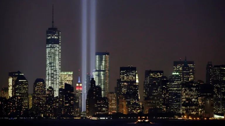 Tribute In Light beams through the sky ahead of September 11