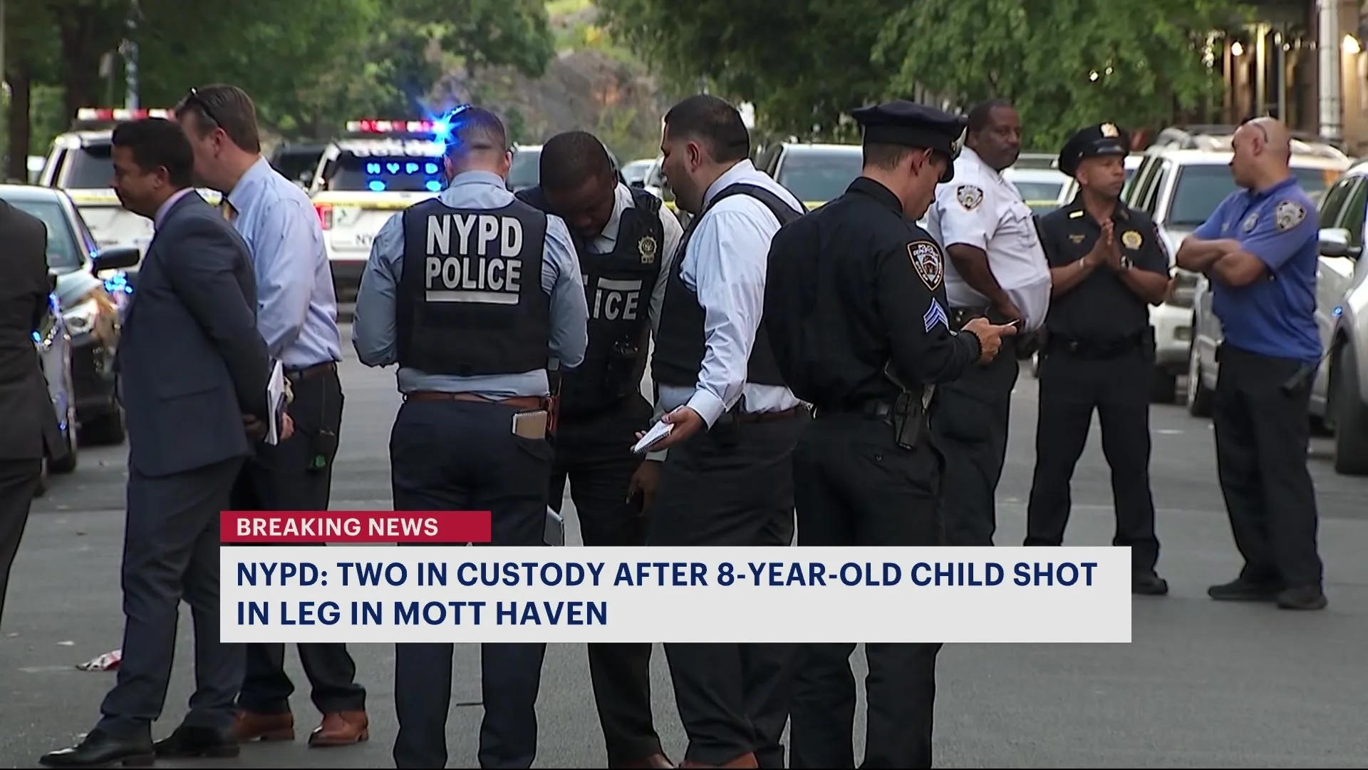 Two suspects arrested after 8-year-old shot in Mott Haven by NYPD