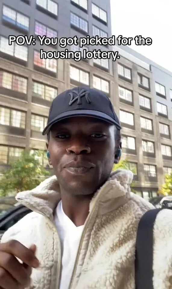 A New York City man won a luxurious Brooklyn apartment through the Big Apple’s housing lottery and his gleeful video showing off the perks that come with it has gone viral.
