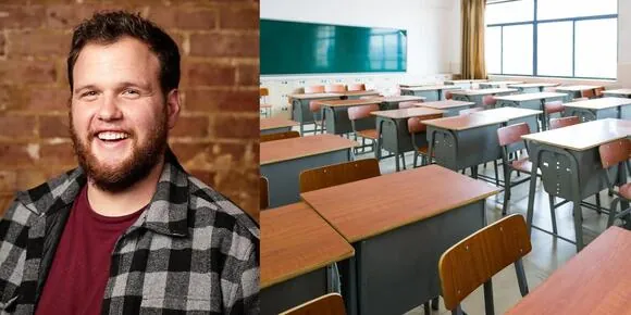 A teacher was fired after posting TikToks joking that he lied to students and farted in class. He blames an 'archaic' social media policy.