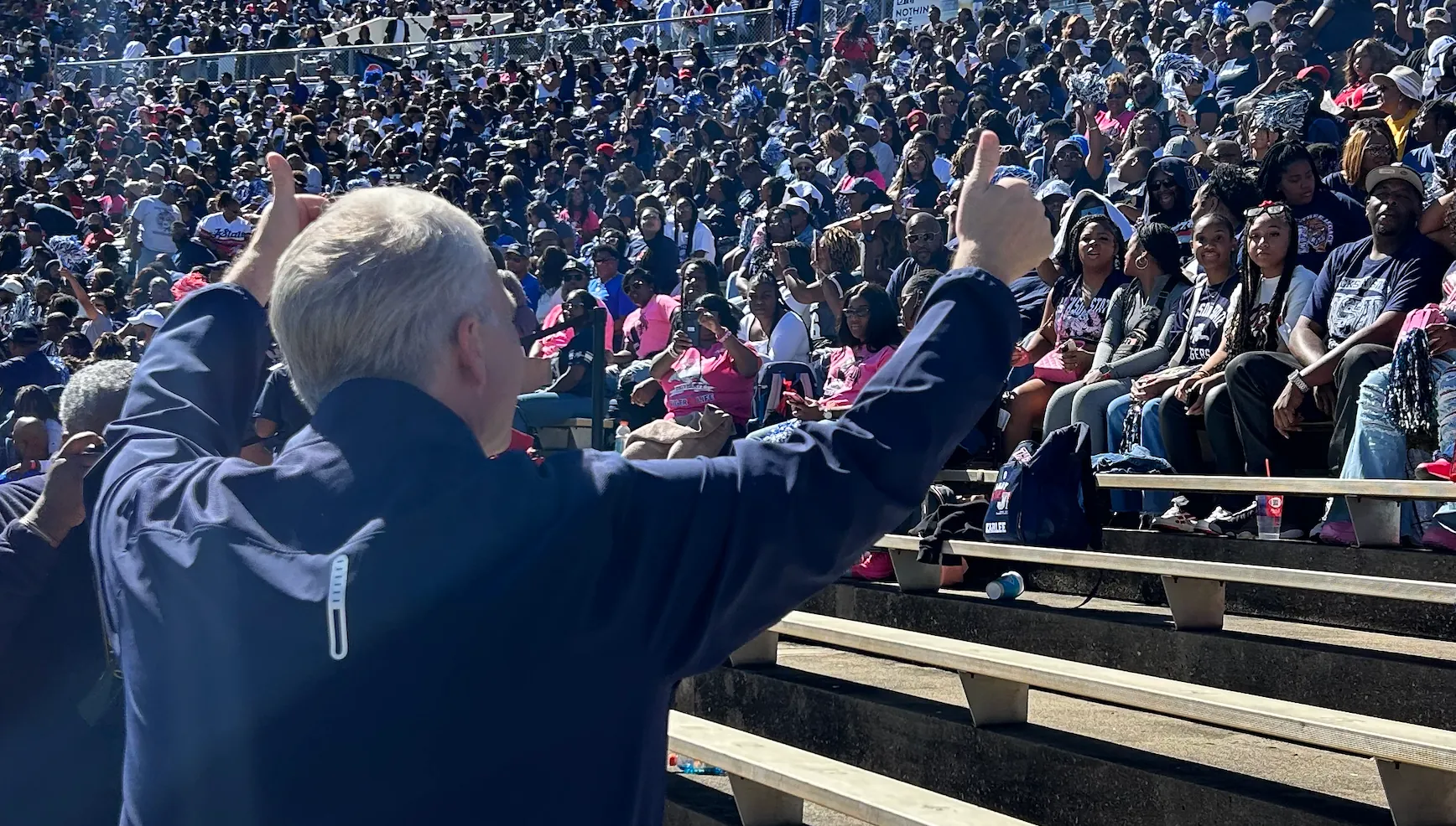 At Jackson State homecoming, Brandon Presley pledges to advocate for Mississippi HBCUs