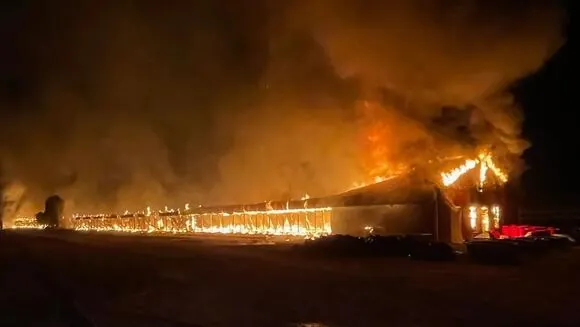 Flames rise in Luverne, firefighters working diligently