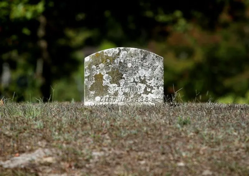 The gravesite of Jeremiah Leeds and at least three others, on Oxford Circle in Northfield, Tuesday, Aug. 30, 2022.
