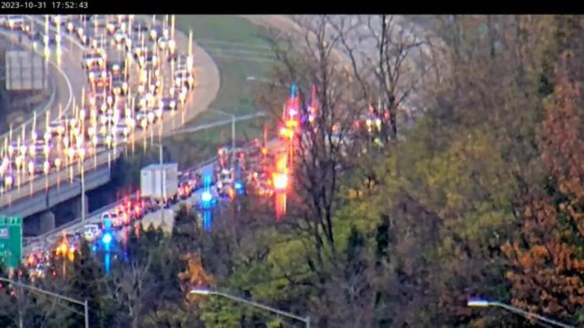 1 dead after pickup truck pushed over side of bridge in crash