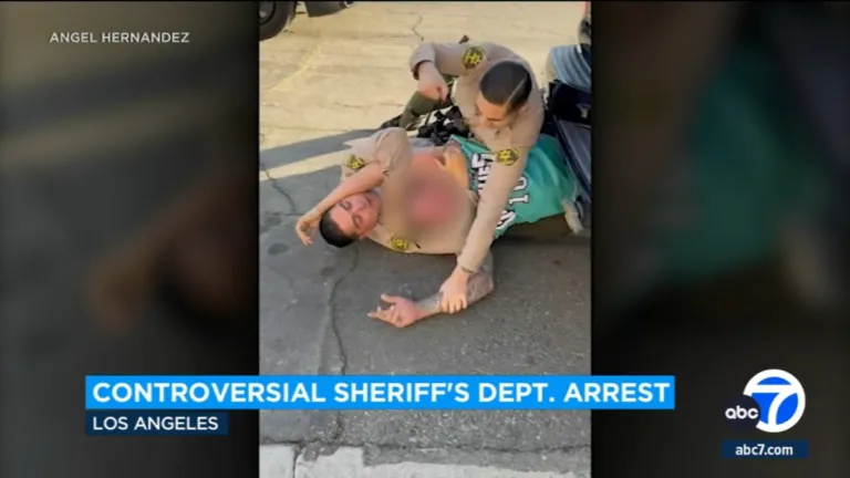 LA County deputies placing amputee in chokehold, punching him in face