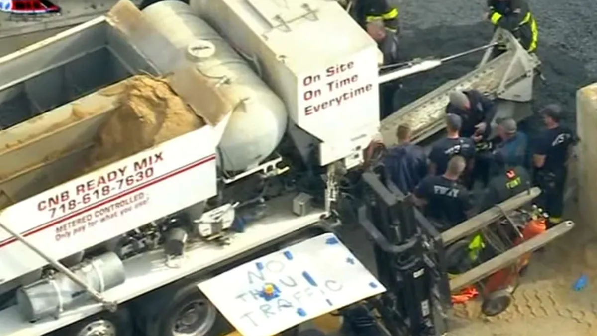 Man Dies in 'Freak Accident' After Getting Stuck in Cement Mixer Truck