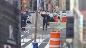 Truck driver kills man crossing street in Times Square