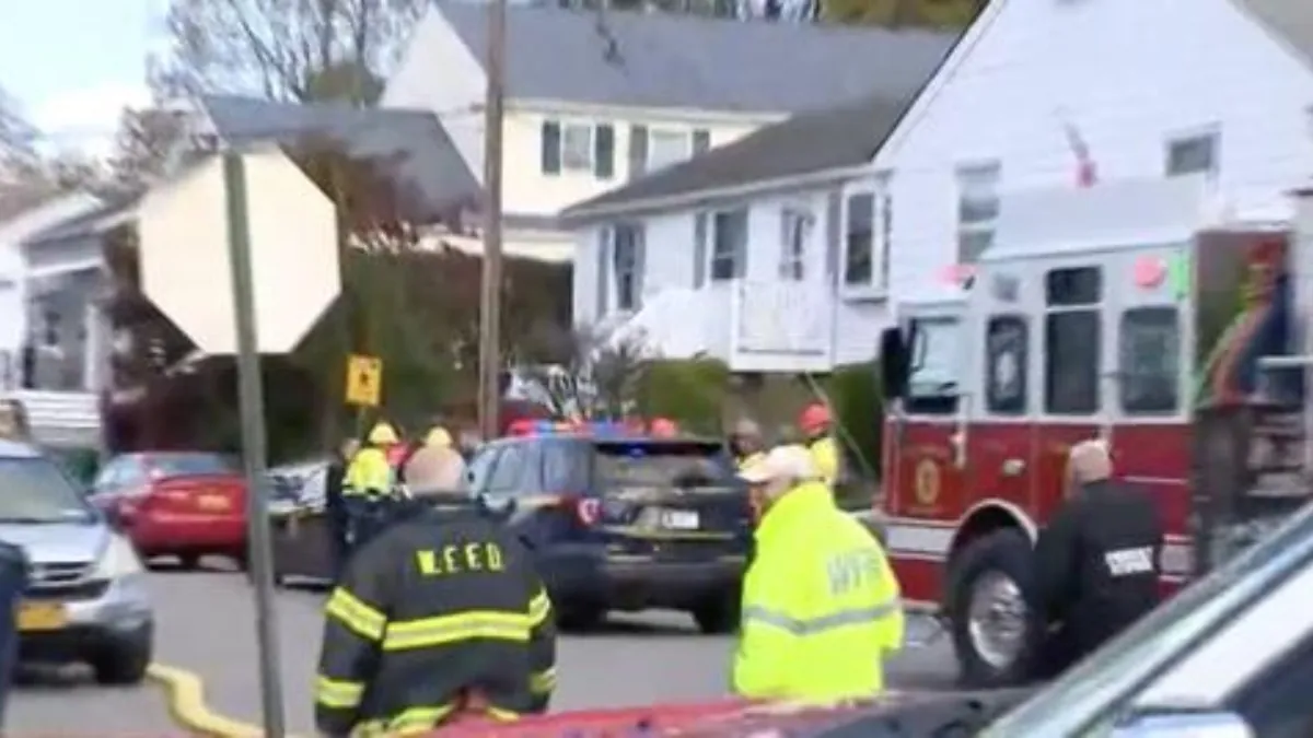 Rescuers Search Debris for Survivors After Utility Crew Accidentally Cut Gas Line