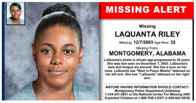 $15,000 Reward for 2003 Missing Alabama Girl LaQuanta Riley