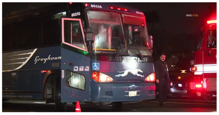 Pedestrian Struck By Greyhound Bus At Union Station In Downtown Los Angeles