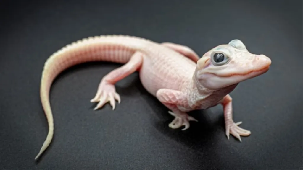 Rare Leucistic Alligator Born in Gatorland, Florida