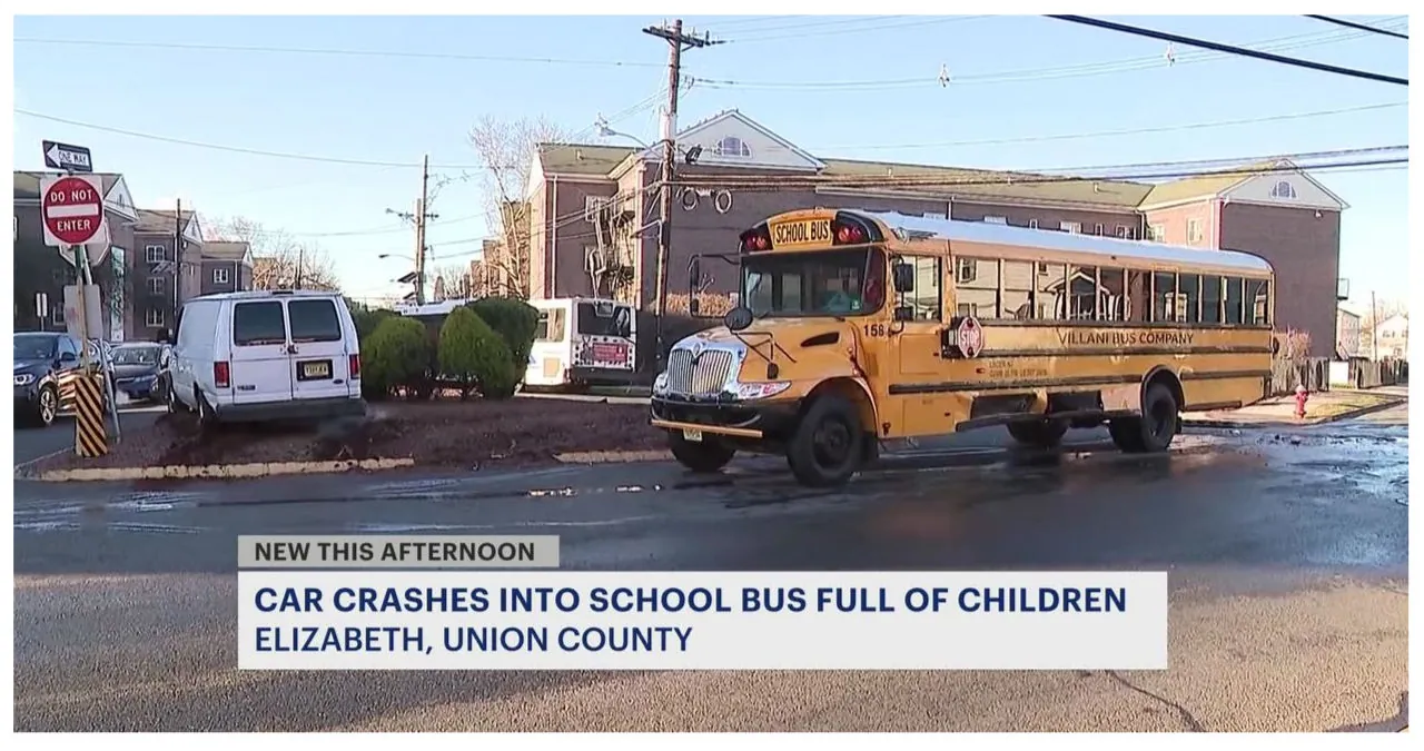 Elizabeth Police: A Car Collides With A School Bus Carrying Students