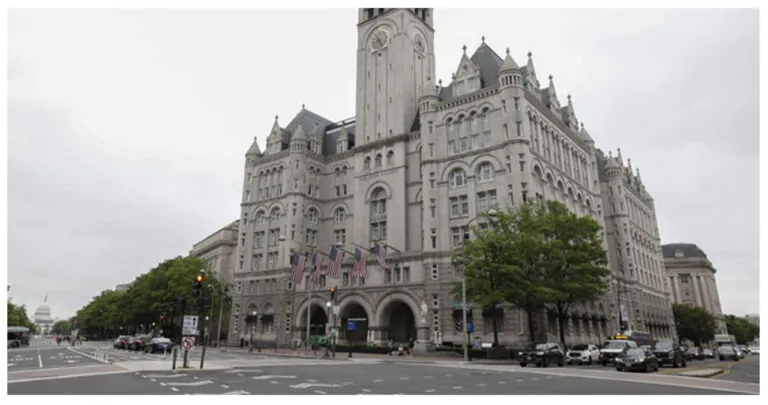 The Trump Hotel Undergoes a Change to a Blue Color Scheme