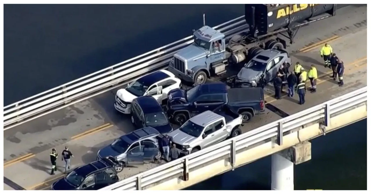 Dozens of Vehicles Involved in Major Accident on Foggy Maryland Bridge