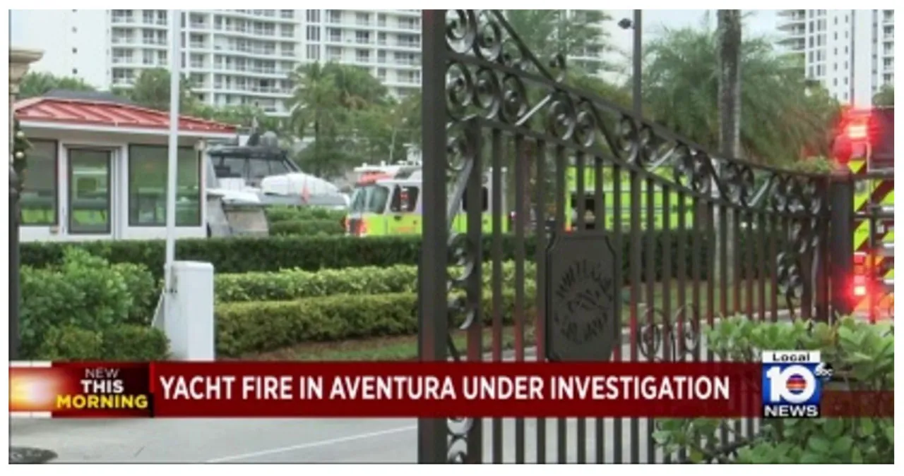 Aventura Yacht Caught In A Massive Fire