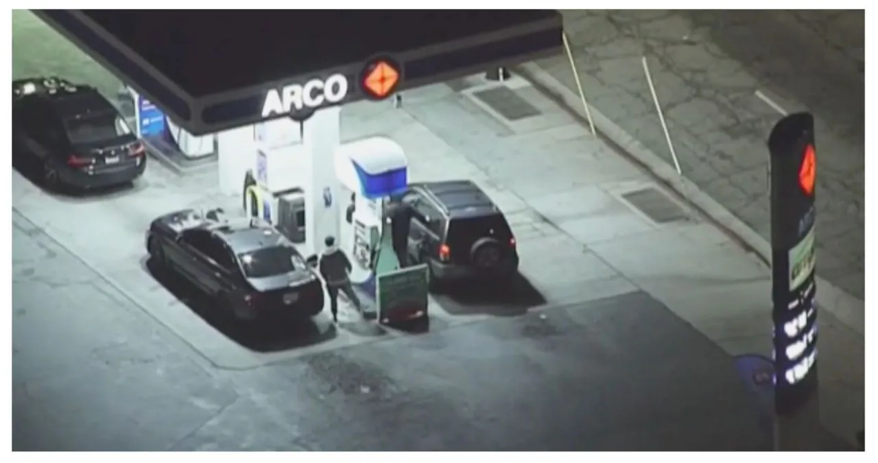 Police Chase Suspected DUI Driver Who Stops to Refuel