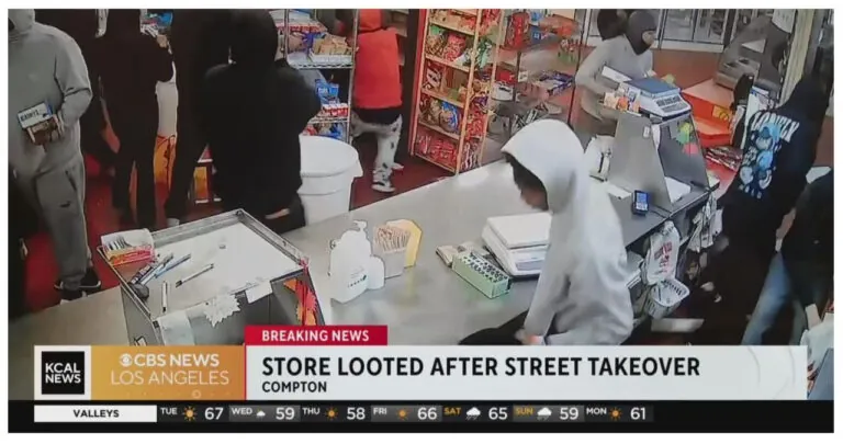 Security Footage Captures Mob Looting Bakery In Compton