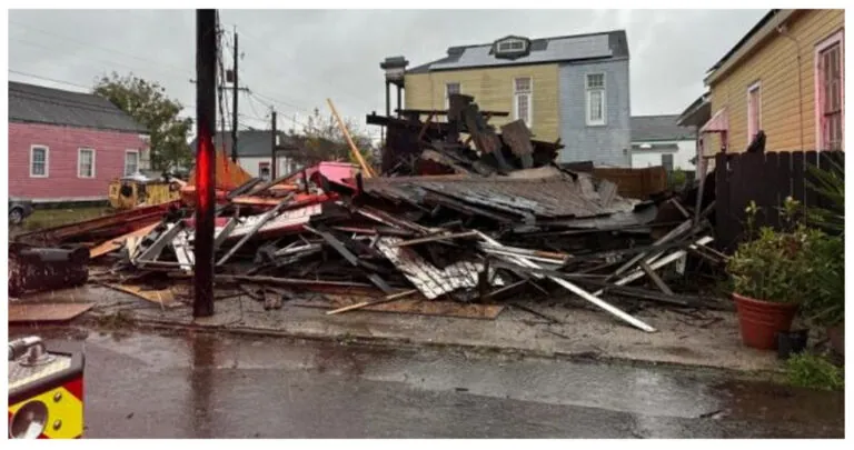 Tremé house crumbles during severe weather on Monday