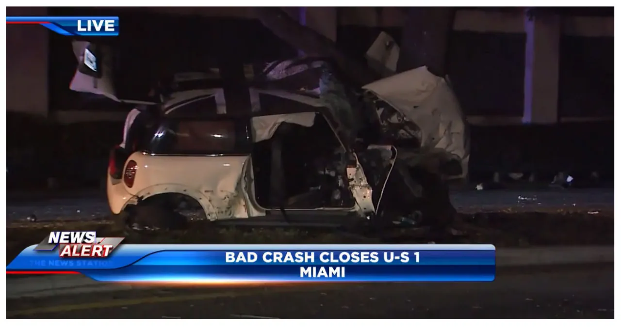 4 individuals hospitalized after serious car accident in Miami