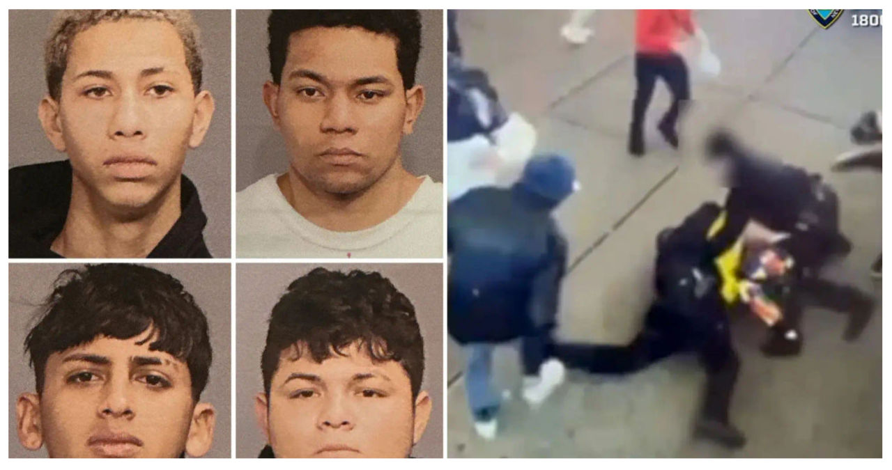 Four migrants involved in a violent fight with police near Times Square may have escaped to California on a bus