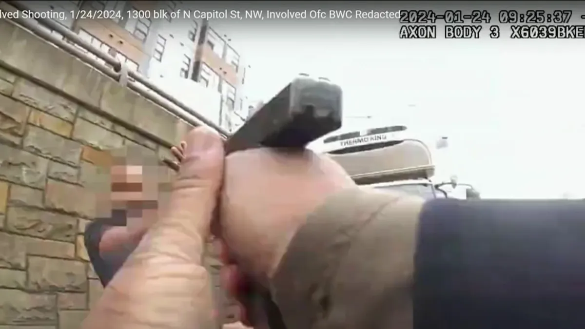 DC Police release bodycam footage of officer shooting and killing a mentally ill man