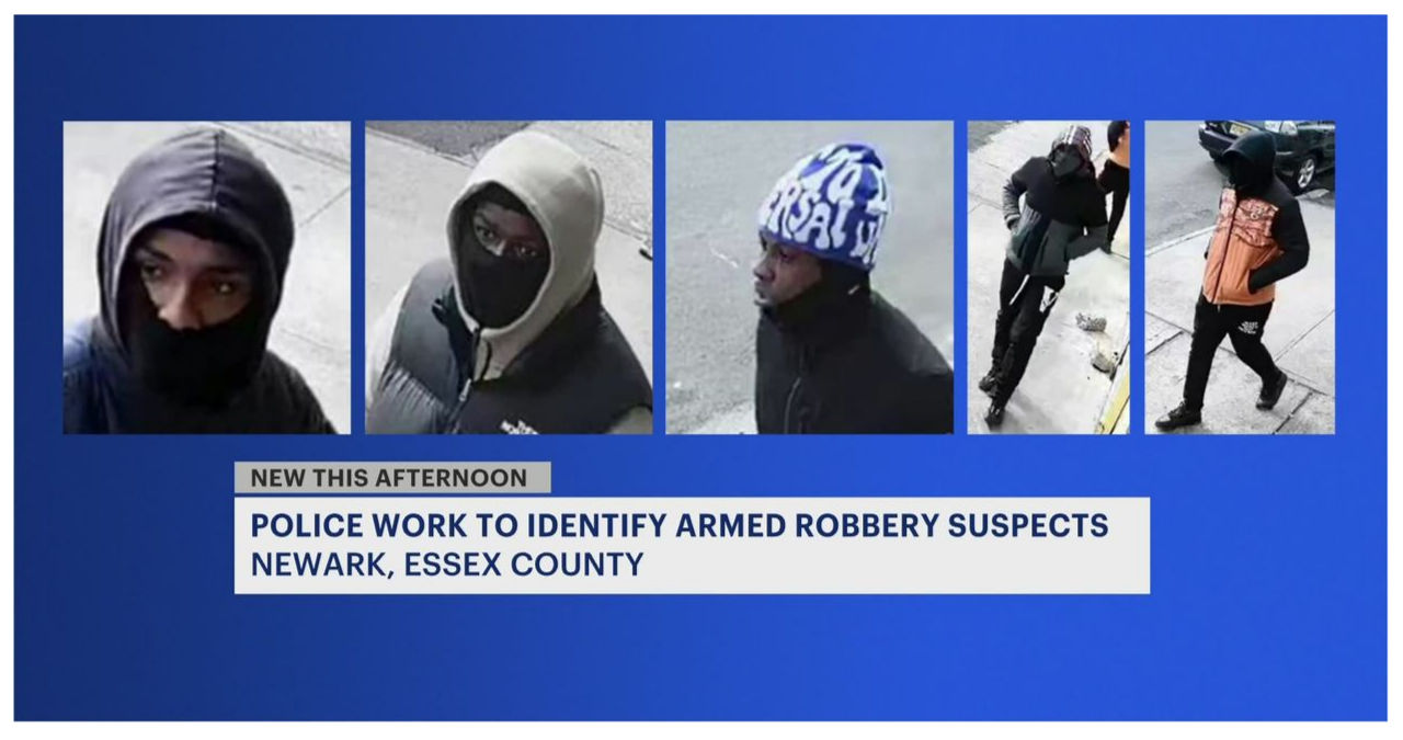 Newark police searching for 5 men involved in armed robbery at Jamaican restaurant