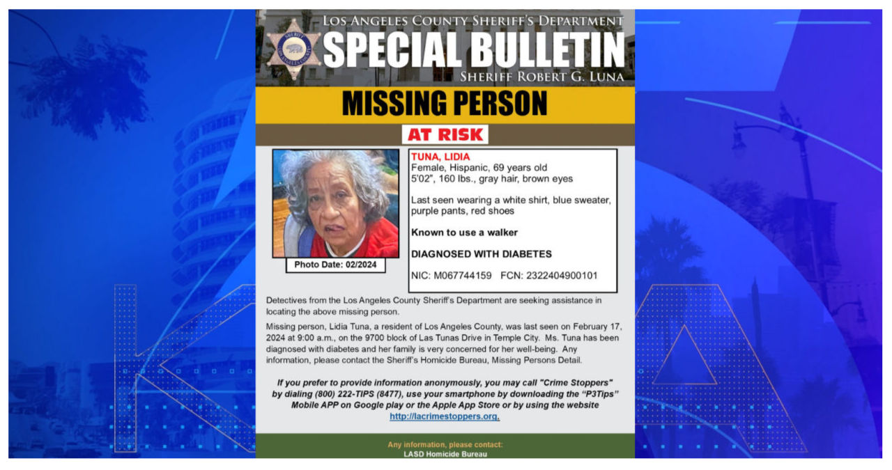 Public asked to help find missing person by LASD