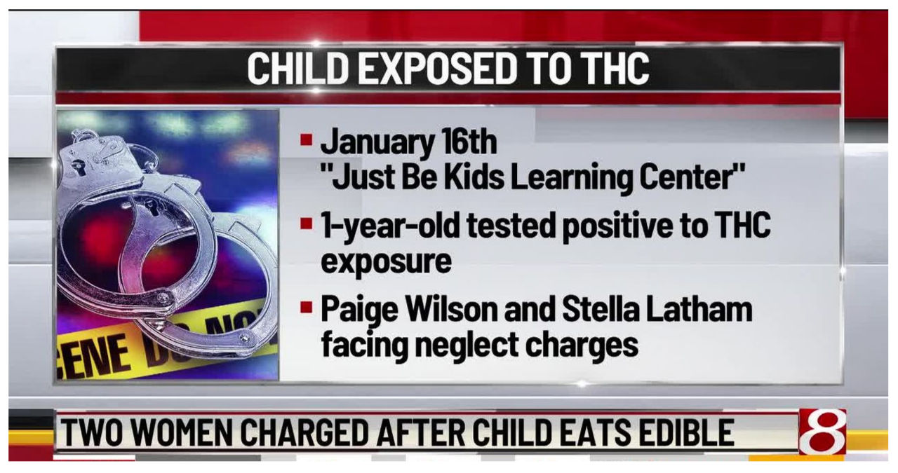 Teachers charged after 1-year-old ingests THC edible at Indiana day care