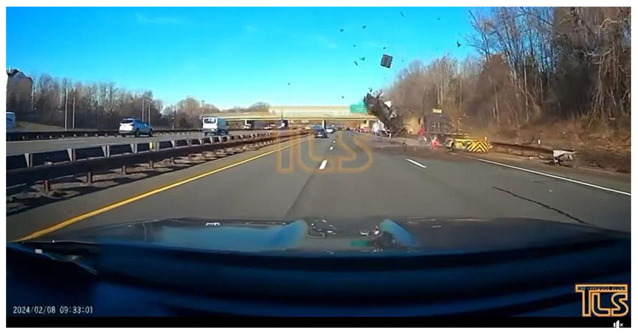 Sedan loses control, crashes while speeding on New Jersey's Garden State Parkway