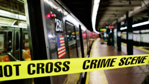 stranger assaults a woman on the subway