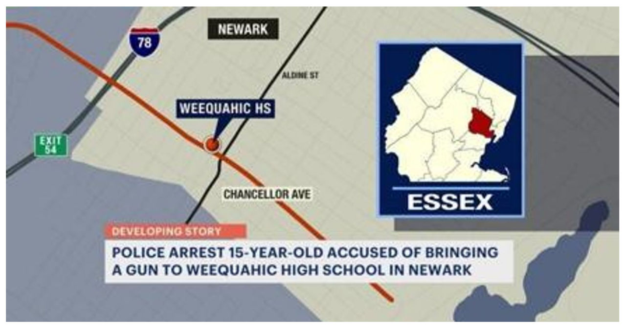 Arrest made as 15-year-old brings gun to Weequahic High School in Newark