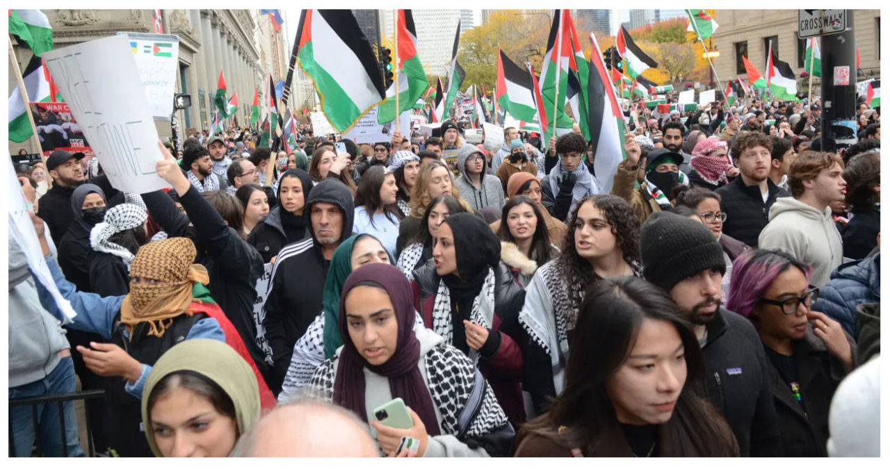 Road closures in Northwest DC due to a protest in front of the Israeli Embassy supporting Palestine