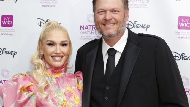 Gwen Stefani denies divorce rumors with Blake Shelton, labeling them as false information.